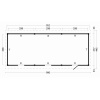 Overkapping zadeldak Hamar XL Type 8 Zwart 990x445cm - Afbeelding 2