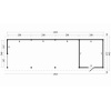 Overkapping zadeldak Hamar XL Type 10 Zwart 1303x445cm - Afbeelding 2