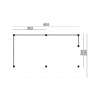 DHZ Kapschuur Goor Zwart B600xD390cm - Afbeelding 2