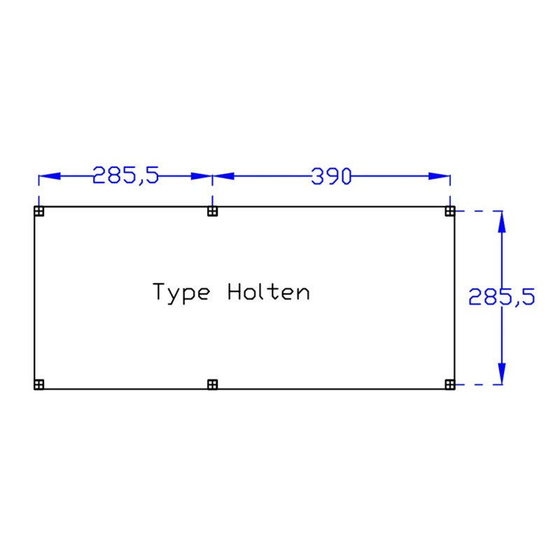 DHZ Overkapping Holten met berging Zwart 690cm - Afbeelding 5