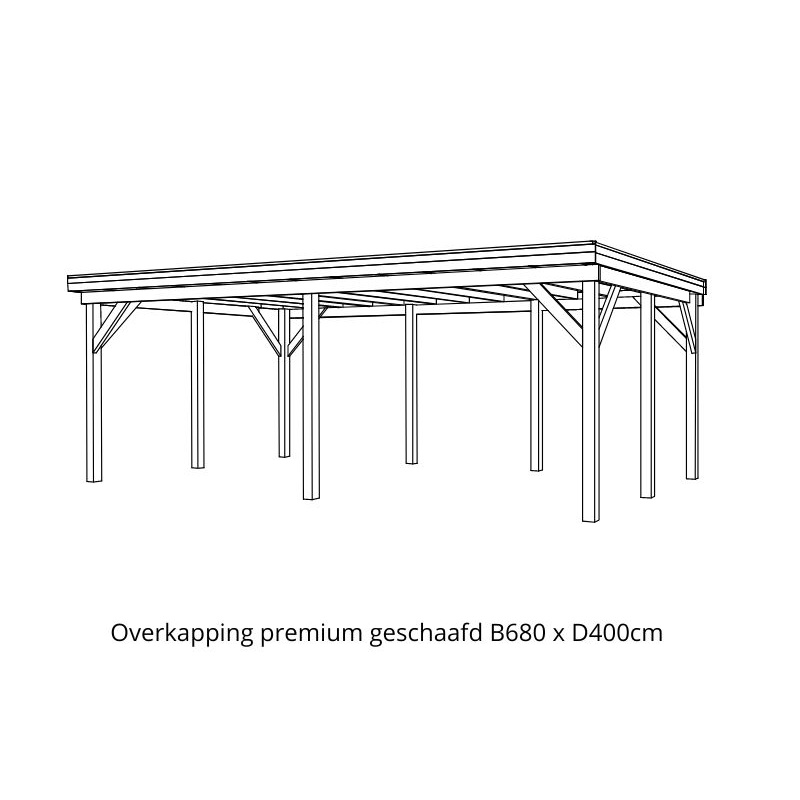 Overkapping Douglas Premium Ruw 680x400cm - Afbeelding 3