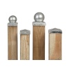 Paalornament Verzinkt met bol 7.1x7.1cm - Afbeelding 2