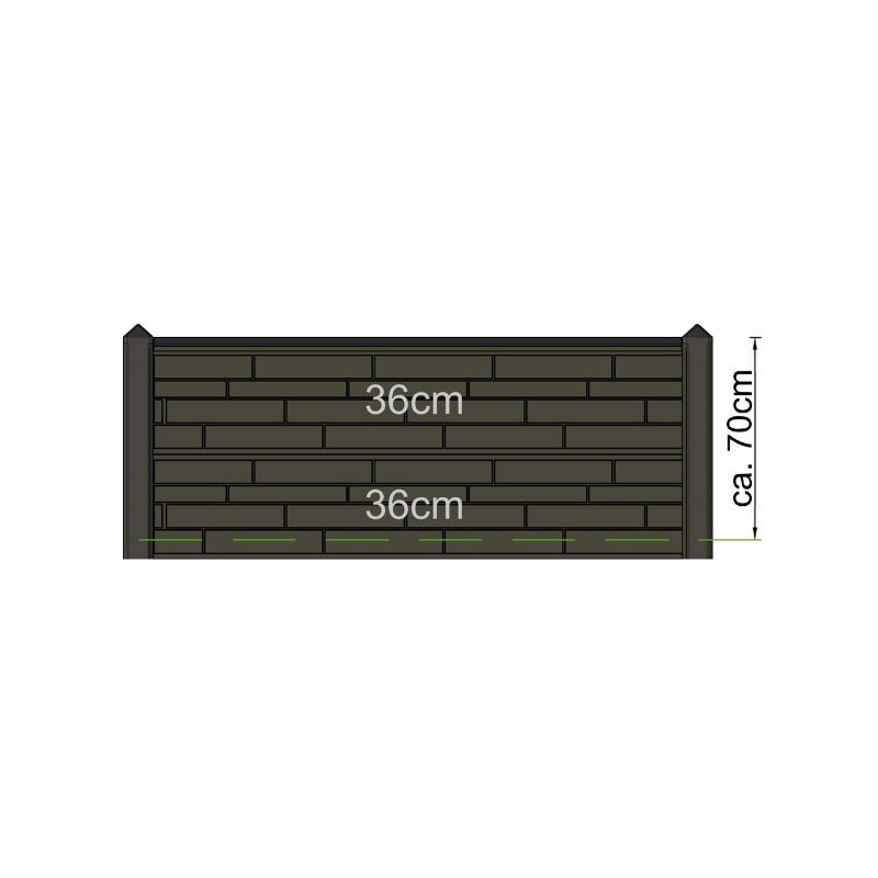 Betonpaal Hoek model pyramide Antraciet gecoat 145cm - Afbeelding 3