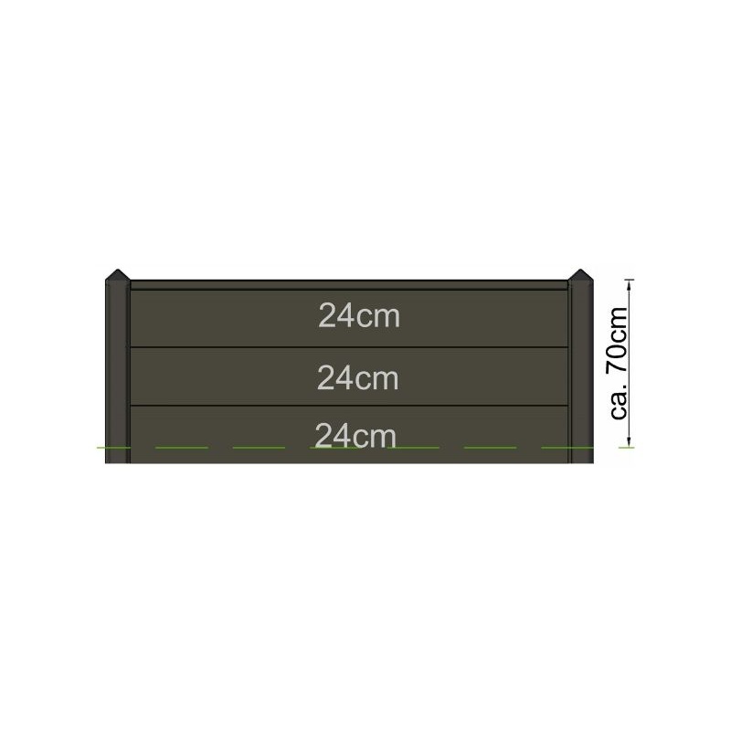 Betonpaal T-model pyramide wit/grijs 145cm - Afbeelding 2