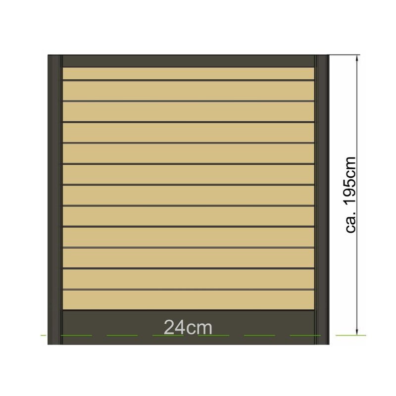 Sleufpaal beton Eind-model Antraciet Gecoat 275cm - Afbeelding 2