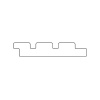 Triple profiel Zwart gespoten Vuren 22x140mm 400cm - Afbeelding 2
