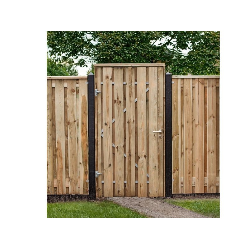 Tuinpoort geïmpregneerd met stalen frame 140cm - Afbeelding 5