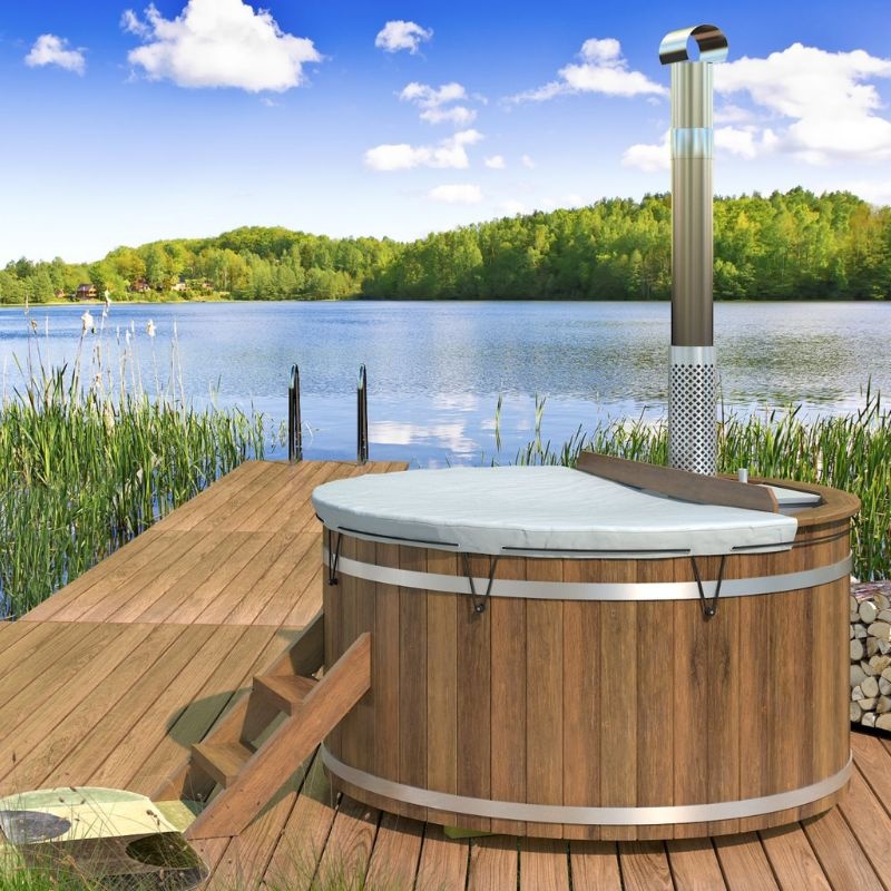 Houten Hottub Thermowood ø185 – interne kachel en afdekhoes