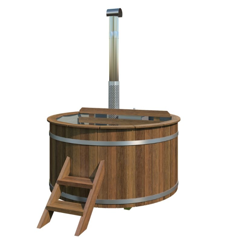 houten hottub thermowood - vrijstaande afbeelding