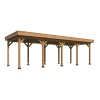 houten Overkapping plat dak Oslo L - Type 9 - 903x380cm - vrijstaand
