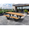 Picknicktafel hardhout met open instap 230cm