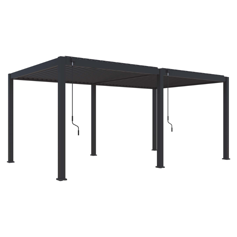Aluminium overkapping handmatig verstelbaar dak 300x600cm