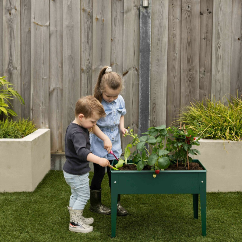 Kinder kweekbak metaal groen S 4