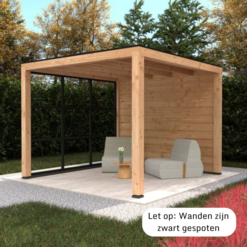 Platdak Stavanger type L, type 1 zwart gespoten 2