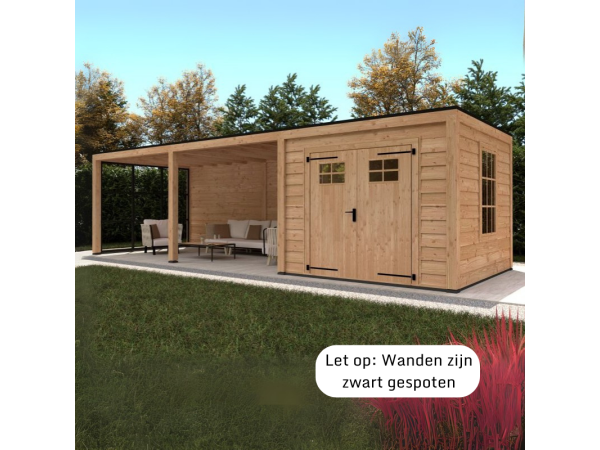 Platdak Stavanger type L, type 4 zwart gespoten
