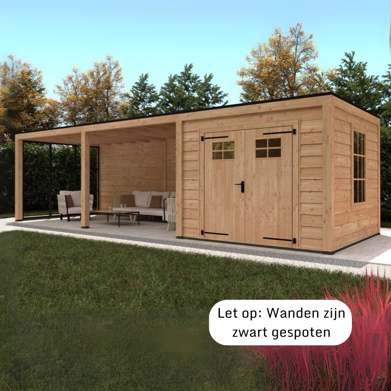 Platdak Stavanger type L, type 4 zwart gespoten