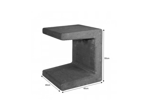 Betonnen U-element 40x40x50cm