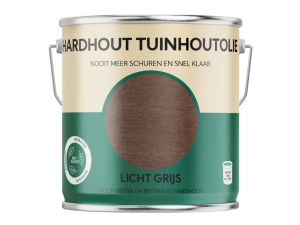 hardhout tuinhoutolie licht grijs 2.5L