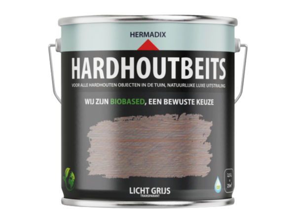 Hardhoutbeits hermadix licht grijs 0.75L