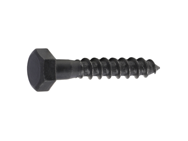 Houtdraadbout zwart M7x45