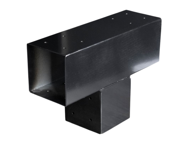 Pergola paalverbinder 3-weg T-model 15x15cm - zwart