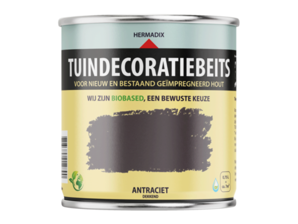 Tuindecoratiebeits antraciet 0.75L