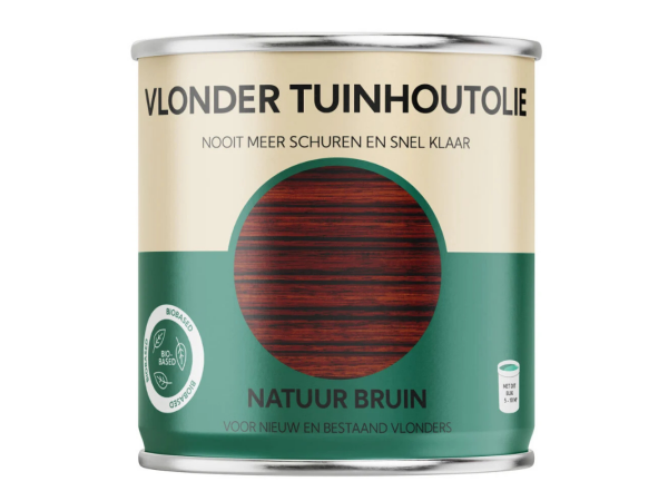 Vlonder tuinhoutolie natuur bruin 0.75L