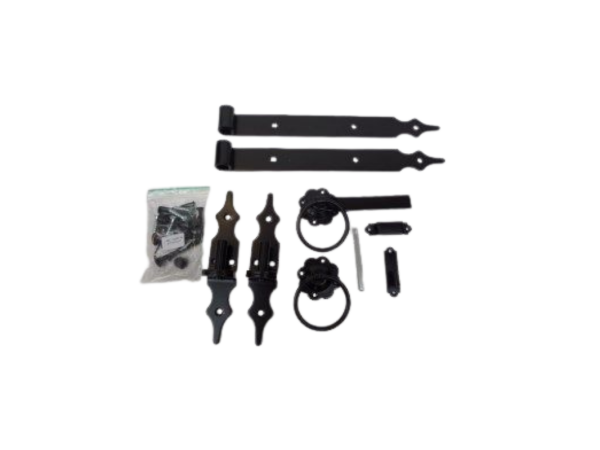 Deurbeslag set zwart - 40cm