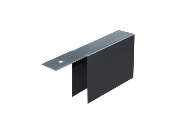 Verzinkt verlengstuk krimp/uitzet maskeerprofiel 10cm zwart gepoedercoat
