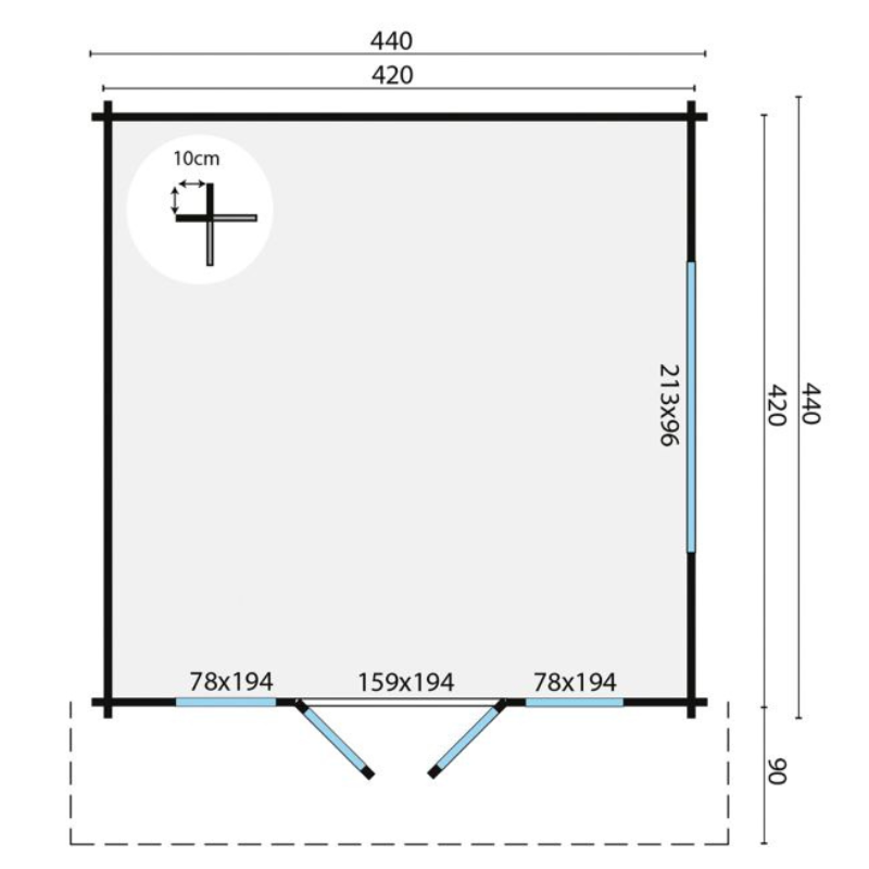 Blokhut Derby 6 Blokhut Derby - Afbeelding 6