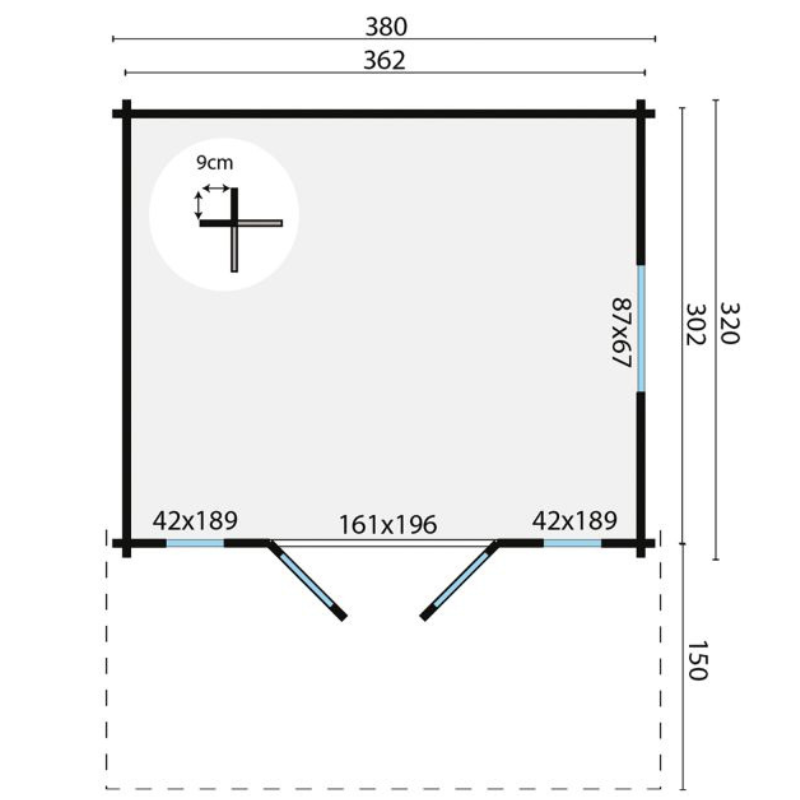 Blokhut Inglund 6 Blokhut Inglund - Afbeelding 6