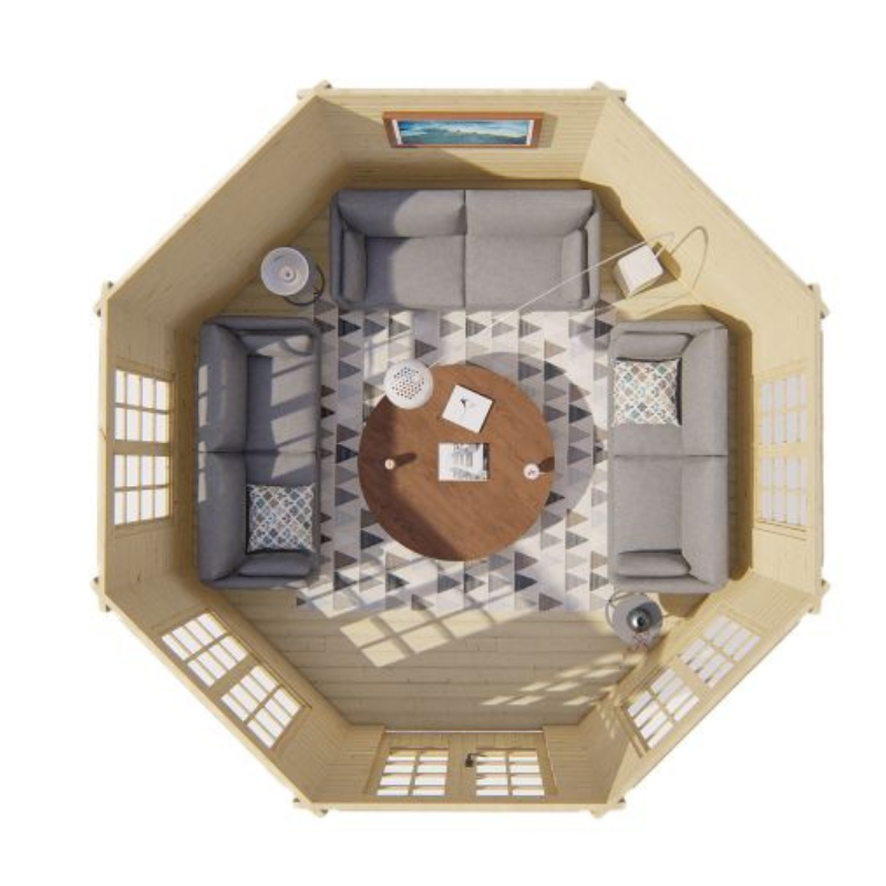 Blokhut achtkant model Lynn 5 Blokhut achtkant model Lynn - Afbeelding 5