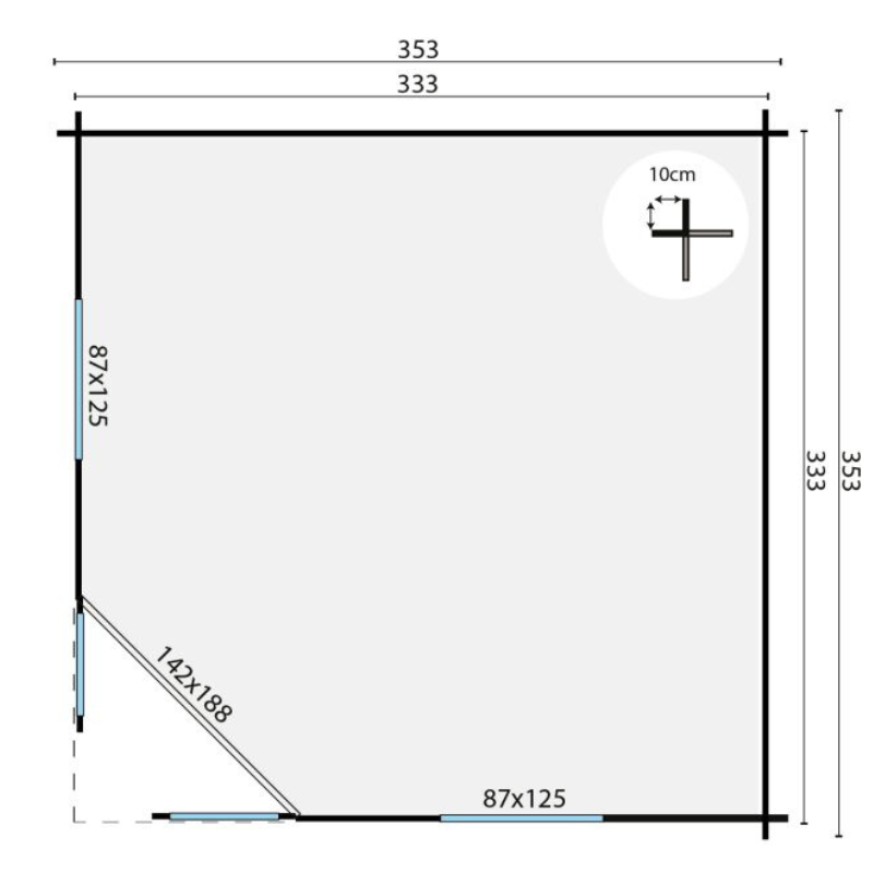 Blokhut hoekmodel Nilsson 6 Blokhut hoekmodel Nilsson - Afbeelding 6