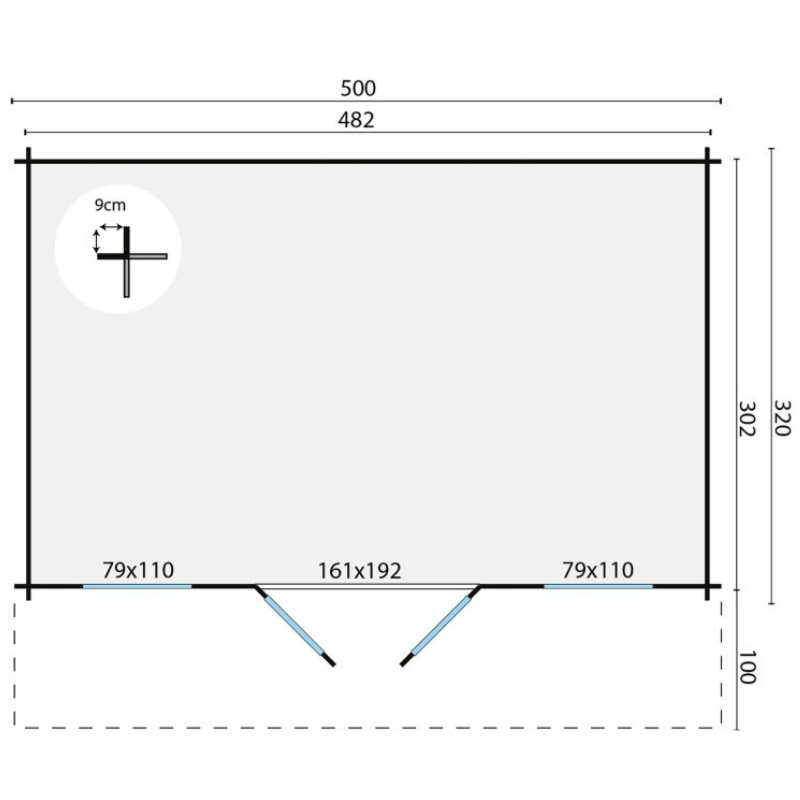 Blokhut Skyler 6 Blokhut Skyler - Afbeelding 6