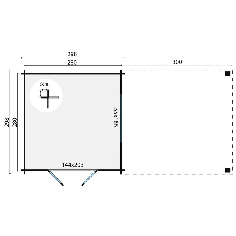 Blokhut Dellinger 8 Blokhut Dellinger - Afbeelding 8