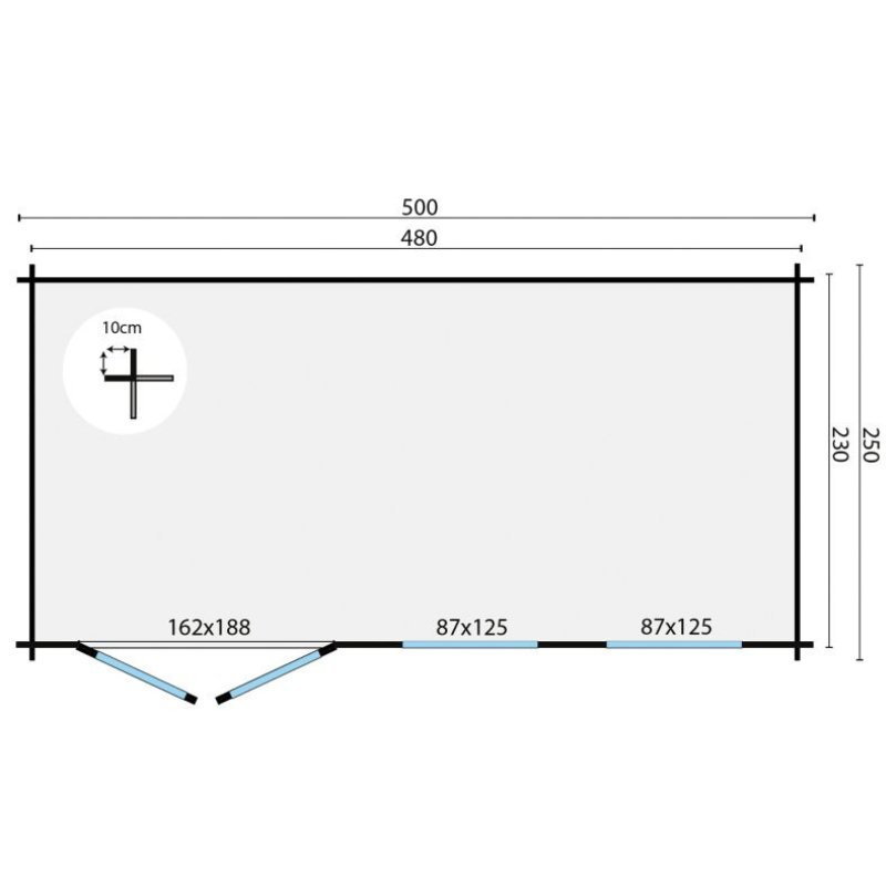 Blokhut Justine 6 Blokhut Justine - Afbeelding 6