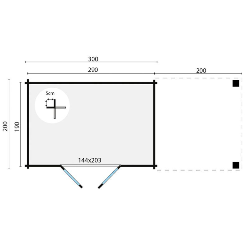 Blokhut Middelmodern 7 Blokhut Middelmodern - Afbeelding 7