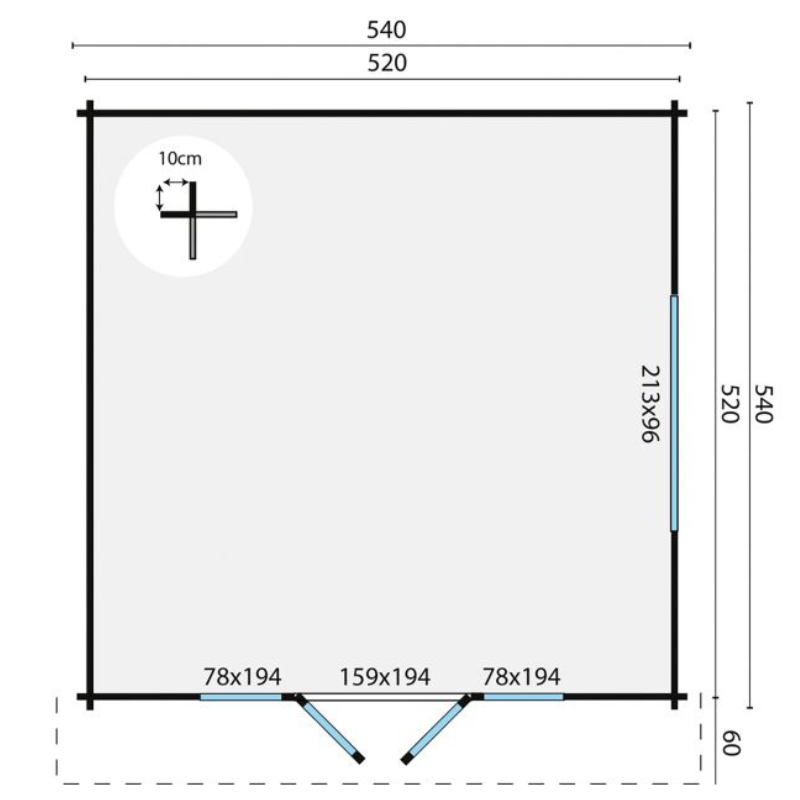 Blokhut Southampton 6 Blokhut Southampton - Afbeelding 6