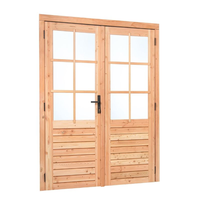 Douglas dubbele glasdeur Excellent 6-ruits 1 Douglas-dubbele-glas-deur-6-ruits-Excellent-zwart-beslag