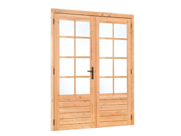 Douglas-dubbele-glas-deur-8-ruits-Deluxe-zwart-beslag