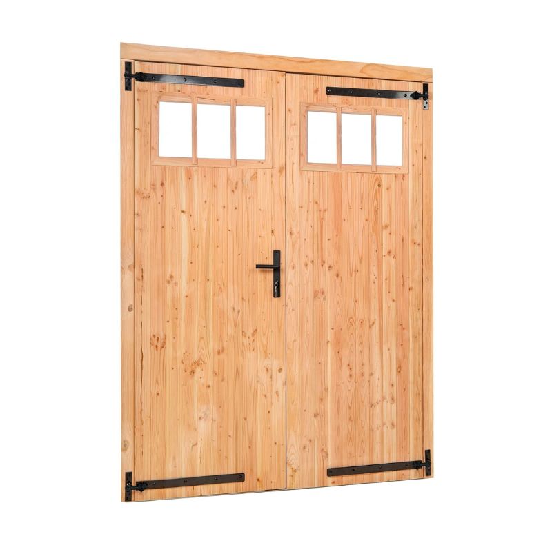 Douglas dubbele klampdeur met raam- Zwart beslag 1 Douglas-dubbele-klampdeur-met-raam-Zwart-beslag