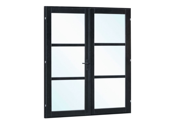 Zwarte-Dubbele-Steellook-glasdeur