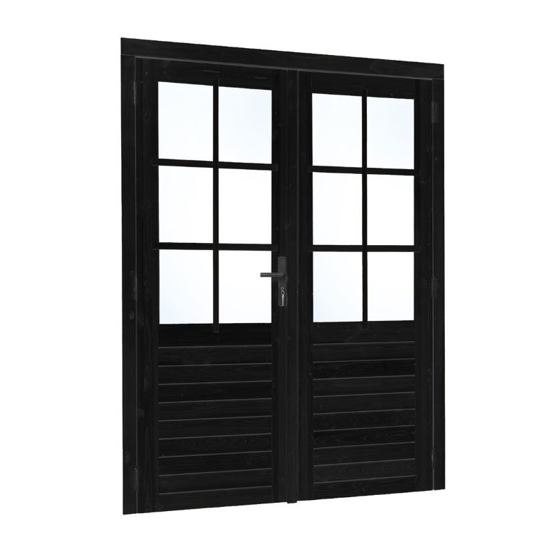 Zwarte dubbele glas deur 6-ruits 1 Zwarte-dubbele-glas-deur-6-ruits
