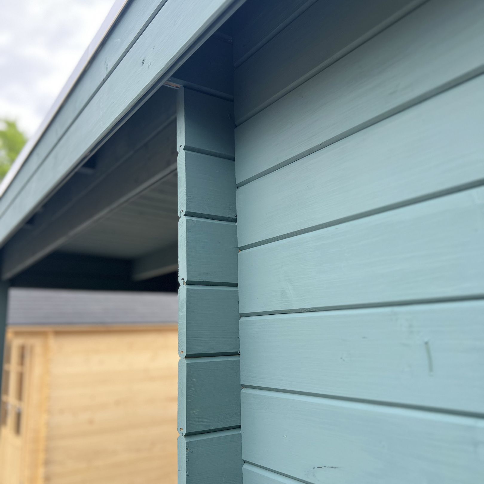 EXTRA IN PRIJS VERLAAGD showmodel blokhut Brenda 4 aluminium daktrim blokhut Brenda