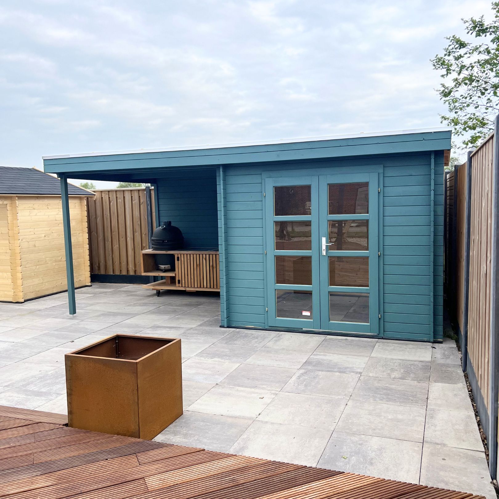 EXTRA IN PRIJS VERLAAGD showmodel blokhut Brenda 1 blokhut dubbele deur Brenda Showmodel