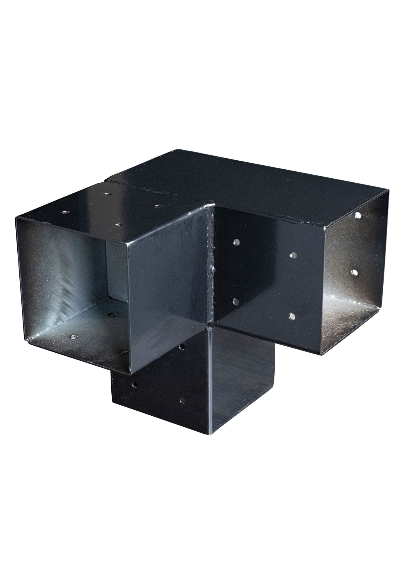 Gegalvaniseerd verbindingsstuk 3-weg hoekmodel voor vierkante palen 12 x 12 cm zwart gepoedercoat, incl. bevestigingsset 1 Gegalvaniseerd verbindingsstuk 3-weg hoekmodel voor vierkante palen 12 x 12 cm zwart gepoedercoat, incl. bevestigingsset