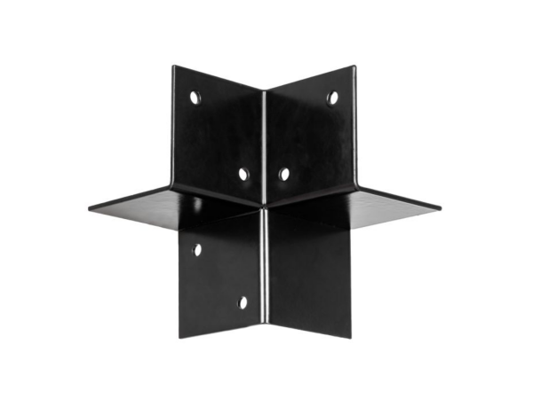 Pergola hoekverbinding 12cm x 12cm Zwart gepoedercoat