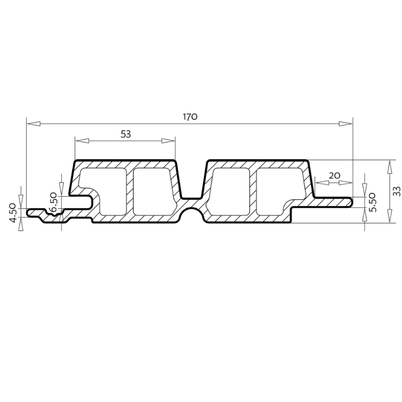 PuraTech 55 Dubbel profiel Cedar Lang 4 PuraTech 55 Dubbel profiel Cedar Lang - Afbeelding 4