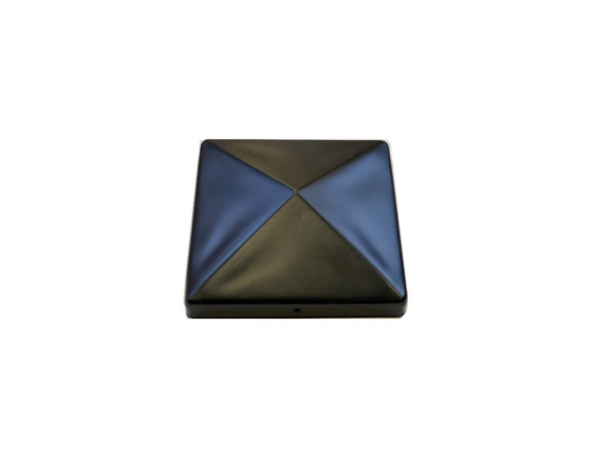 Afdekkap piramide zwart voor paal 14x14