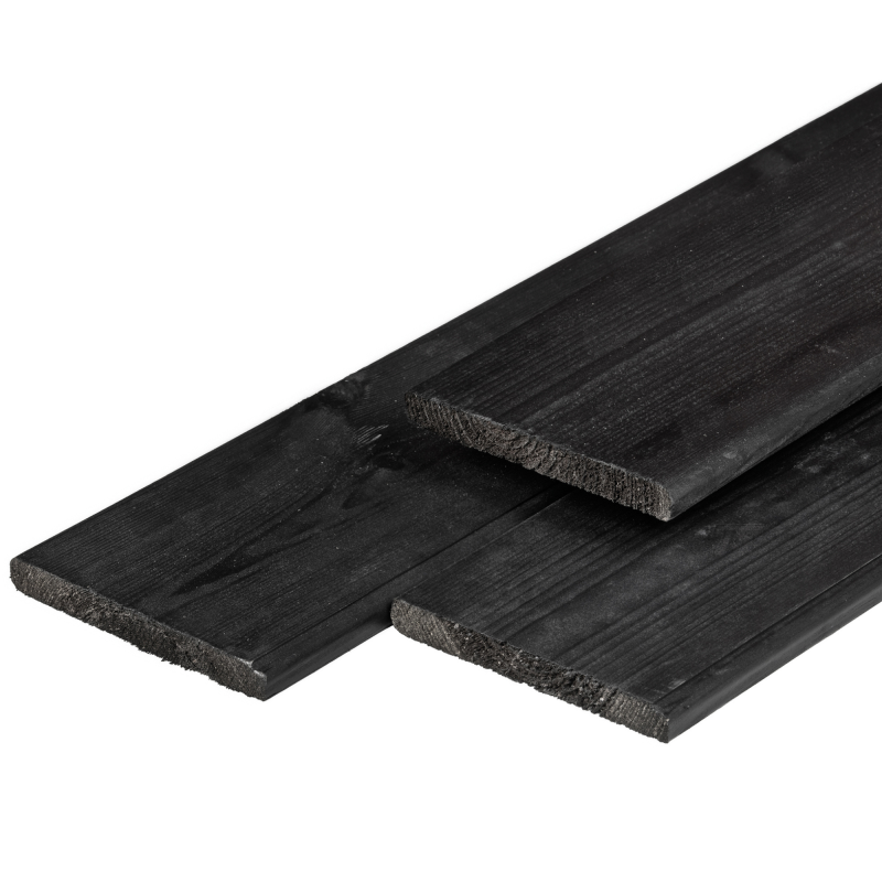 Plank Zwart Gespoten Geschaafd Vuren 16x140mm - 180cm 1 Plank-Zwart-Gespoten-Geschaafd-Vuren-16x140mm-180cm.png
